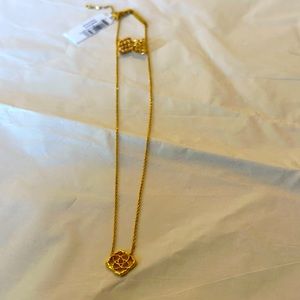 Kendra Scott Dira earrings and pendant necklace 14 karat